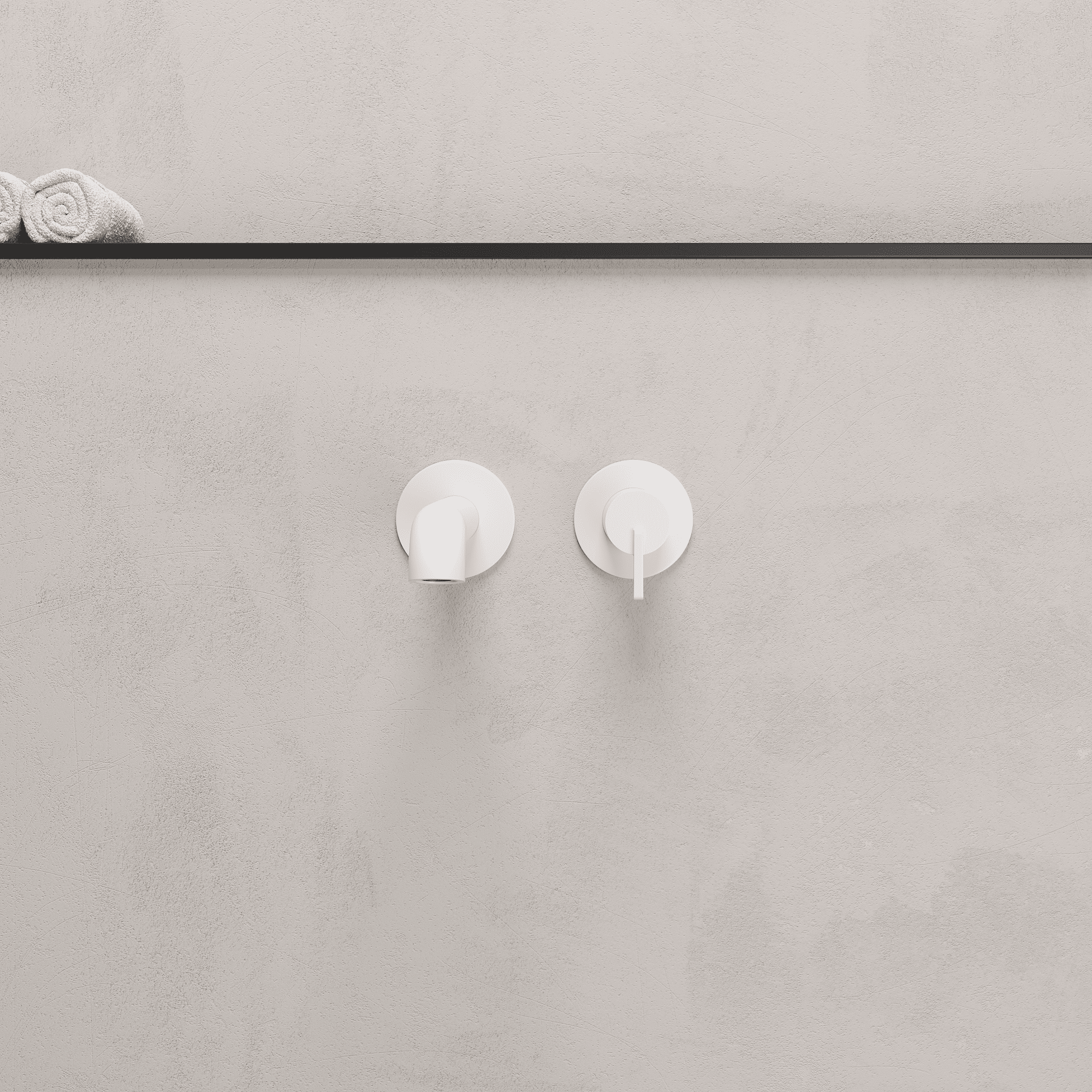 Lia Wall Mounted Bath Filler- White