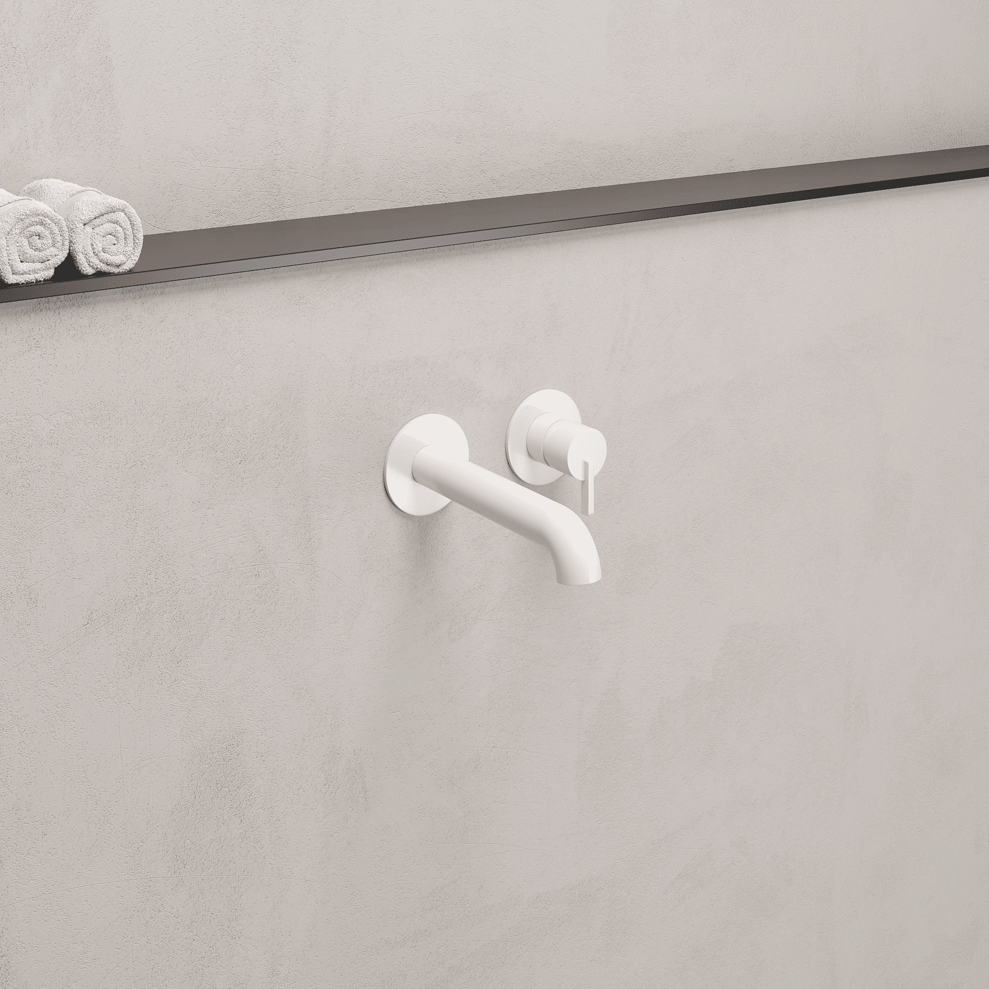 Lia Wall Mounted Bath Filler- White