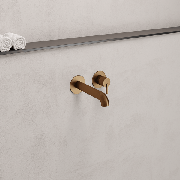 Lia Wall Mounted Bath Filler- Brushed Bronze