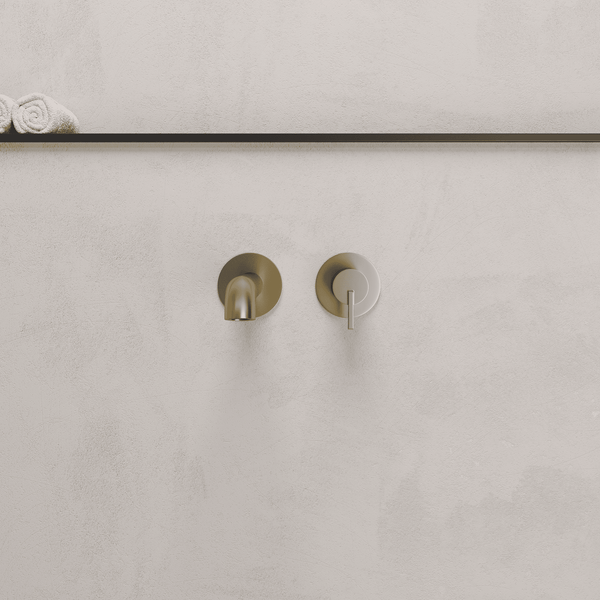 Lia Wall Mounted Bath Filler- Brushed Gold