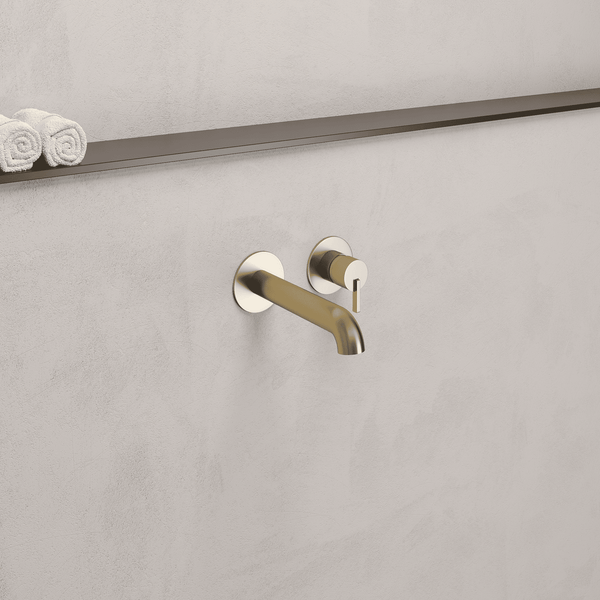 Lia Wall Mounted Bath Filler- Brushed Gold