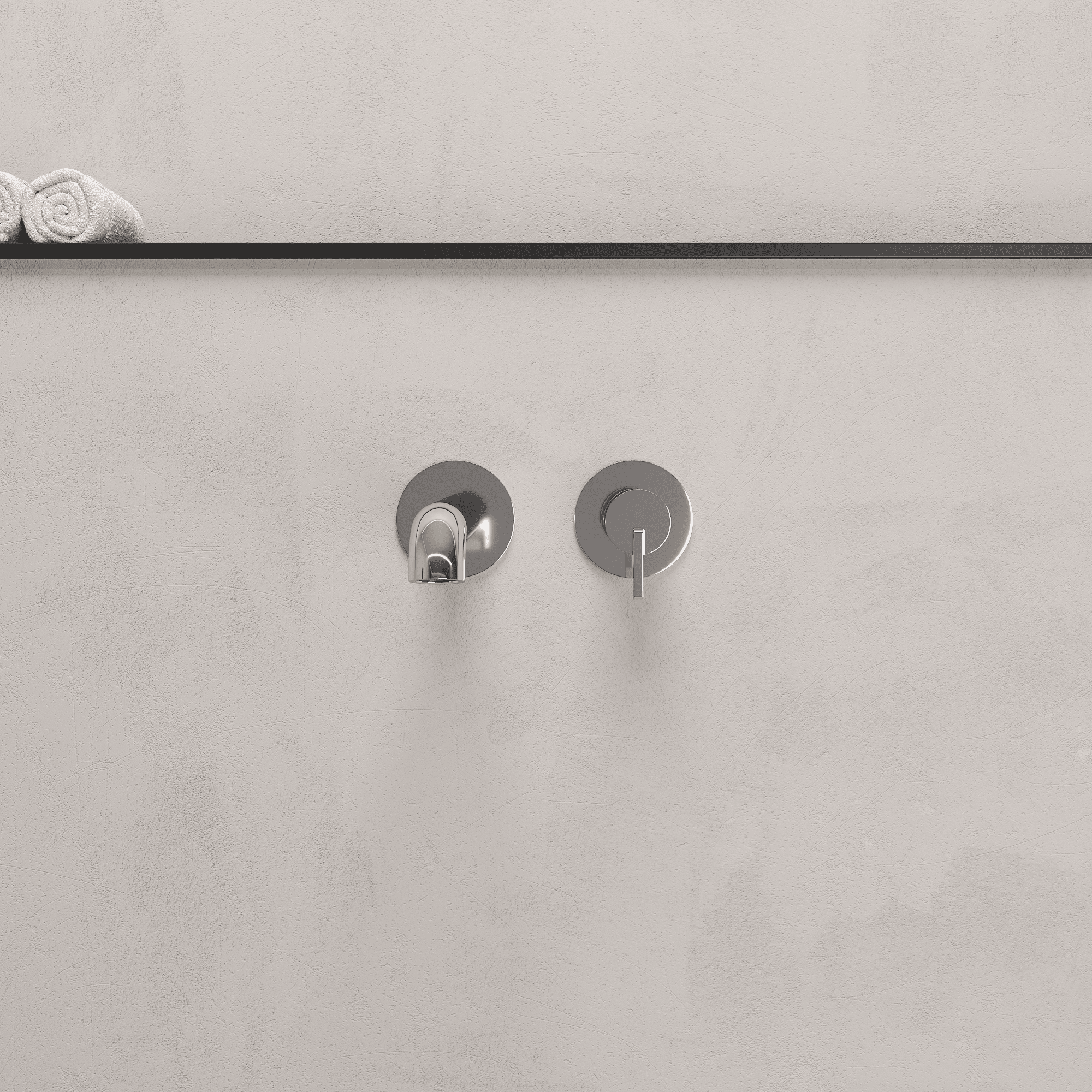 Lia Wall Mounted Bath Filler- Chrome
