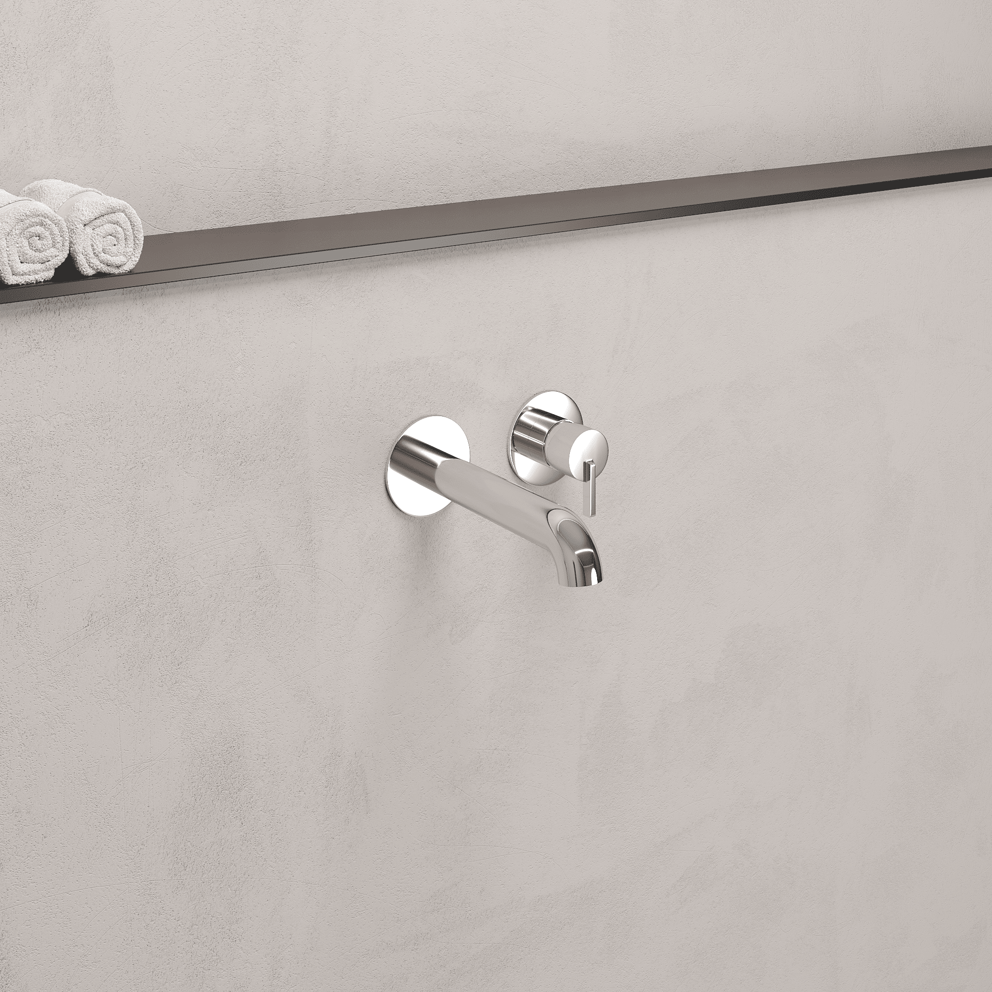 Lia Wall Mounted Bath Filler- Chrome