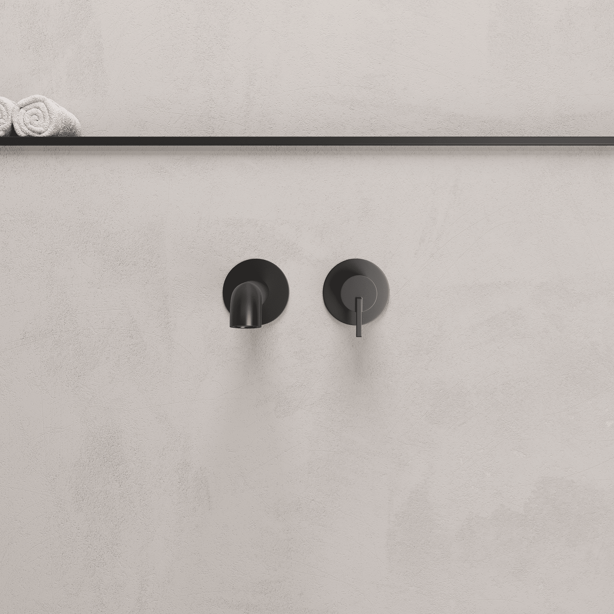 Lia Wall Mounted Bath Filler- Black