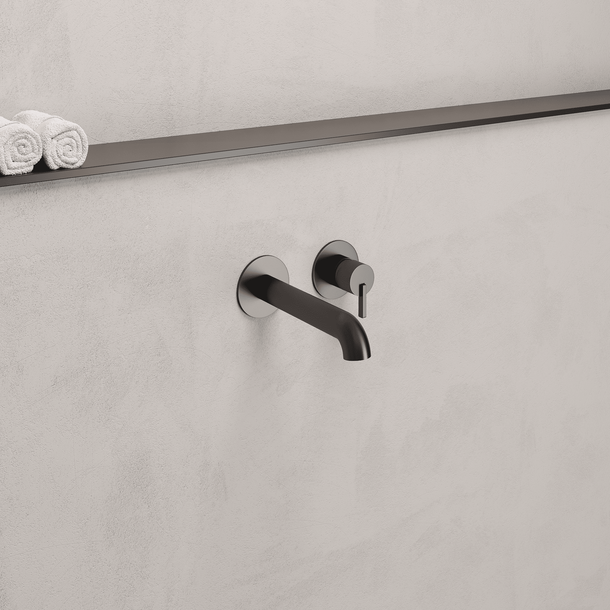 Lia Wall Mounted Bath Filler- Black