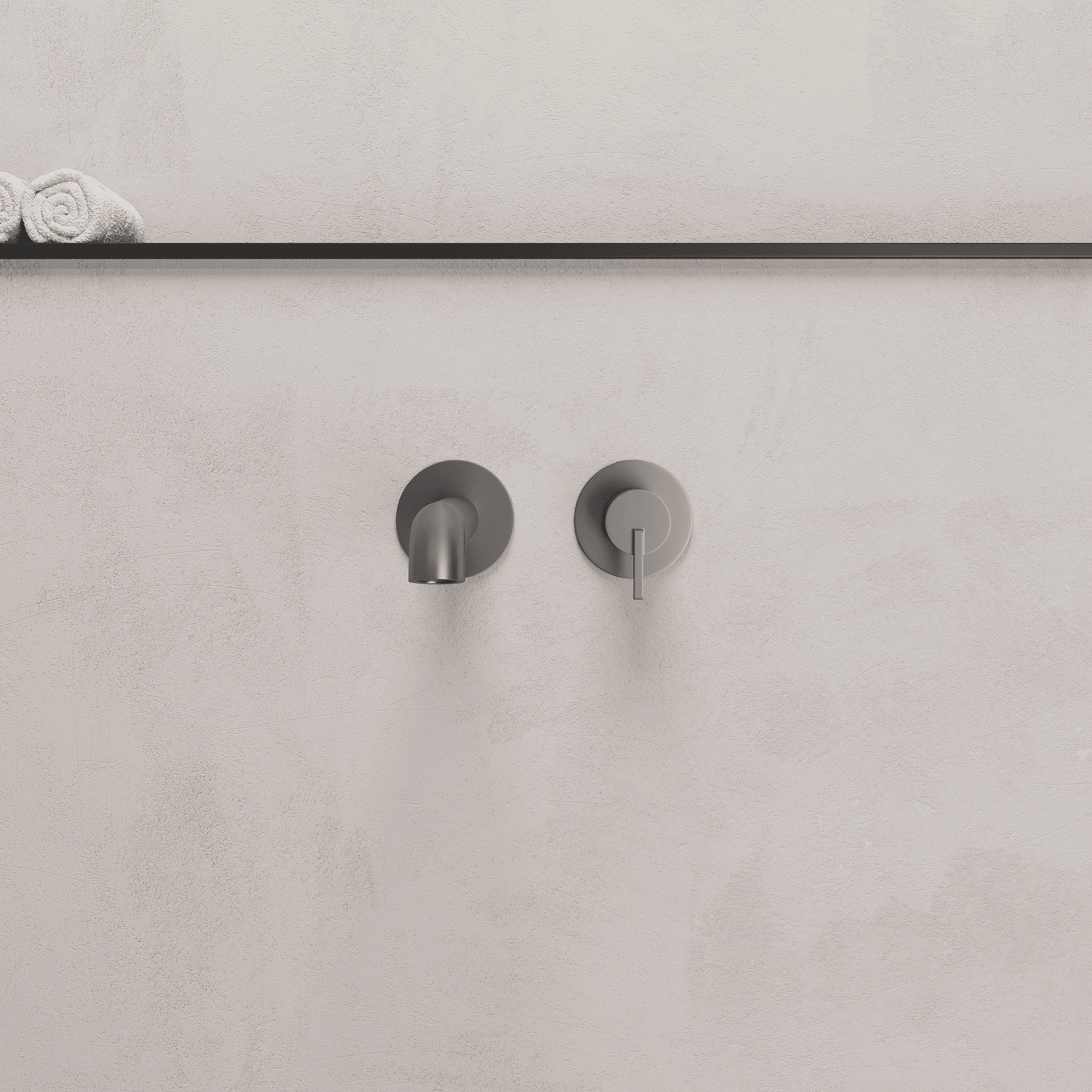 Lia Wall Mounted Bath Filler- Titanium