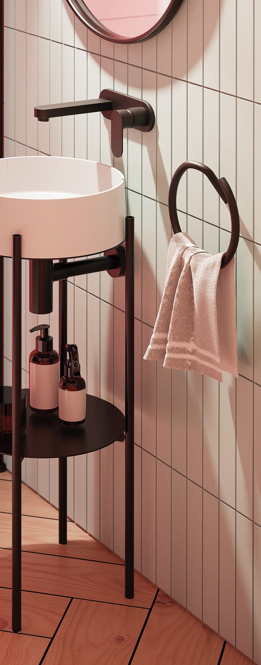 Lia Towel Ring - Black