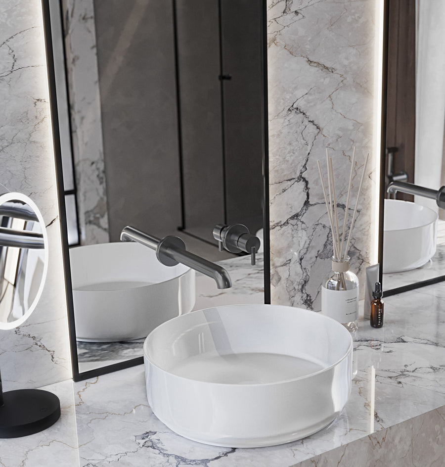 Lia Wall Mounted Basin Mixer - Titanium