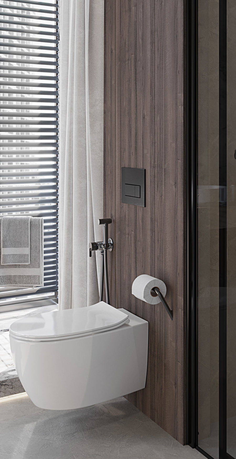 Wall-mounted Toilet Roll Holder - Brushed Gold