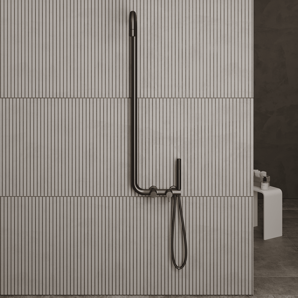 Lia Elegante Shower Column with Shower Mixer - Black