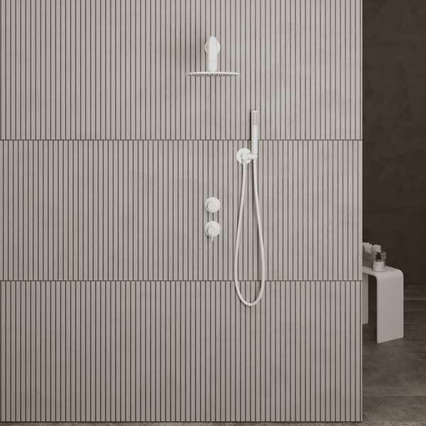 Lia Luxor Concealed Shower Set with Shower Mixer - White