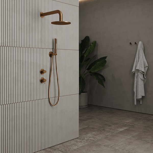 Lia Luxor Concealed Shower Set with Shower Mixer - Brushed Bronze