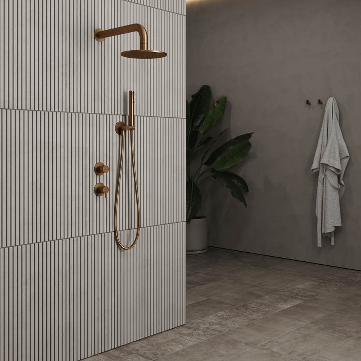 Lia Luxor Concealed Shower Set with Shower Mixer - Brushed Bronze