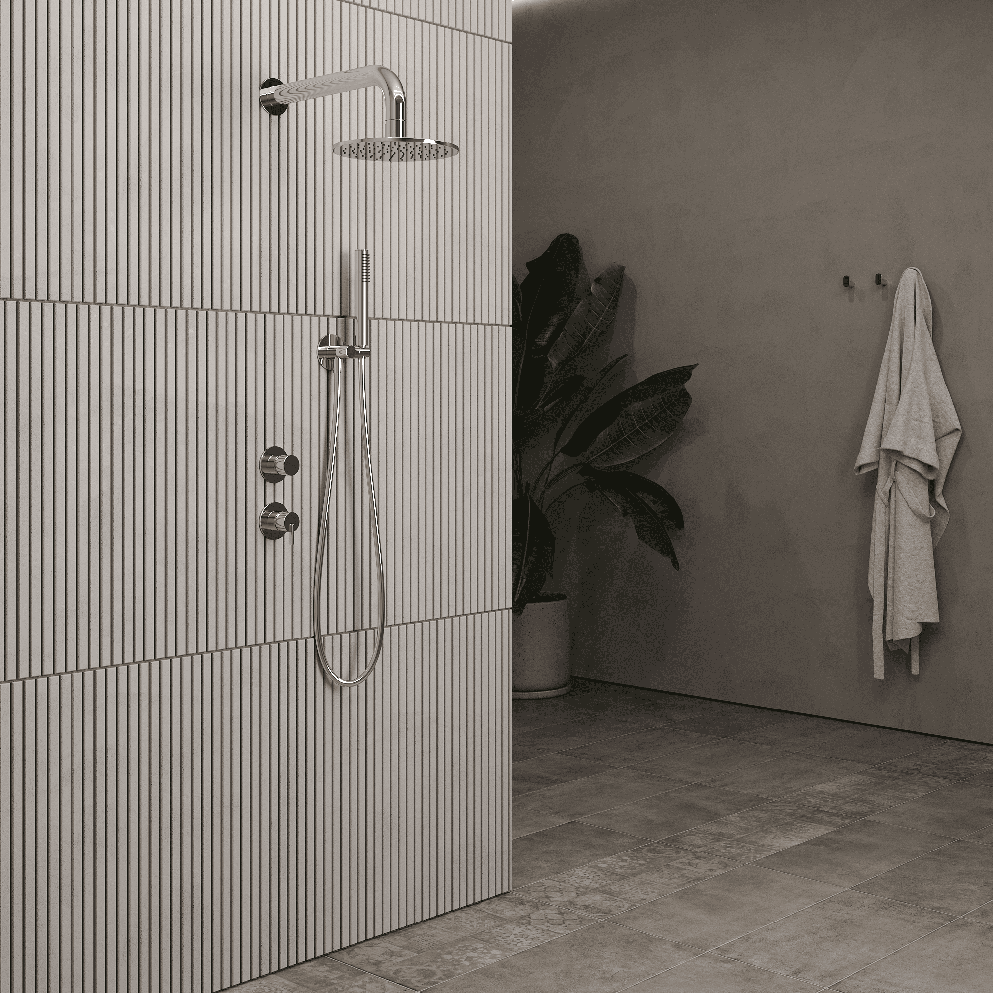 Lia Luxor Concealed Shower Set with Shower Mixer - Chrome