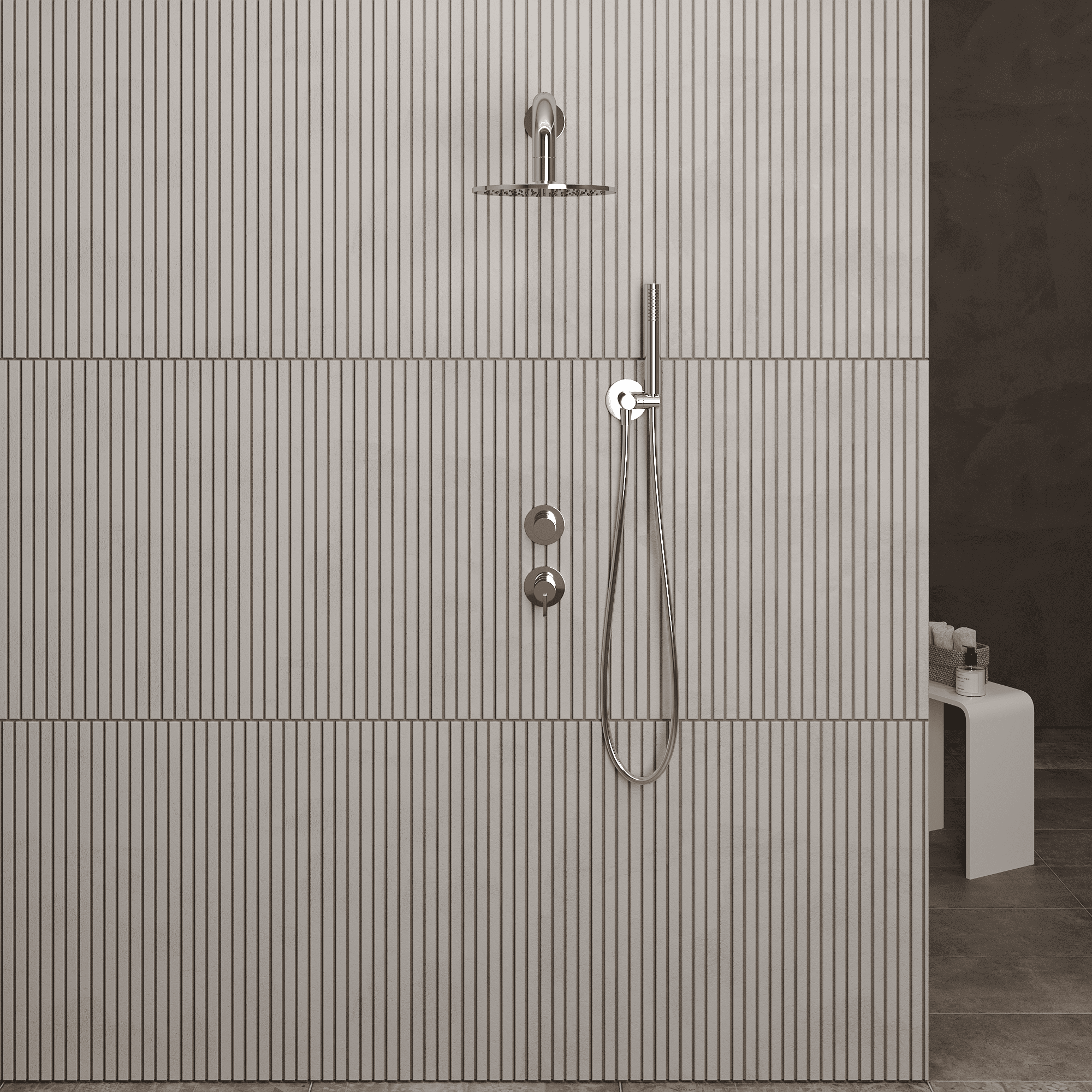 Lia Luxor Concealed Shower Set with Shower Mixer - Chrome