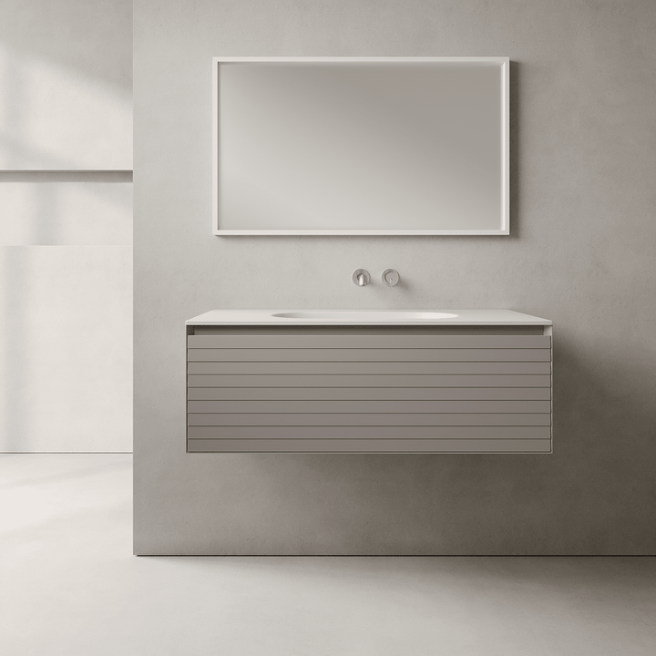 Nordale Stone Grey 1000mm Vanity Unit - Single Drawer with Single Basin