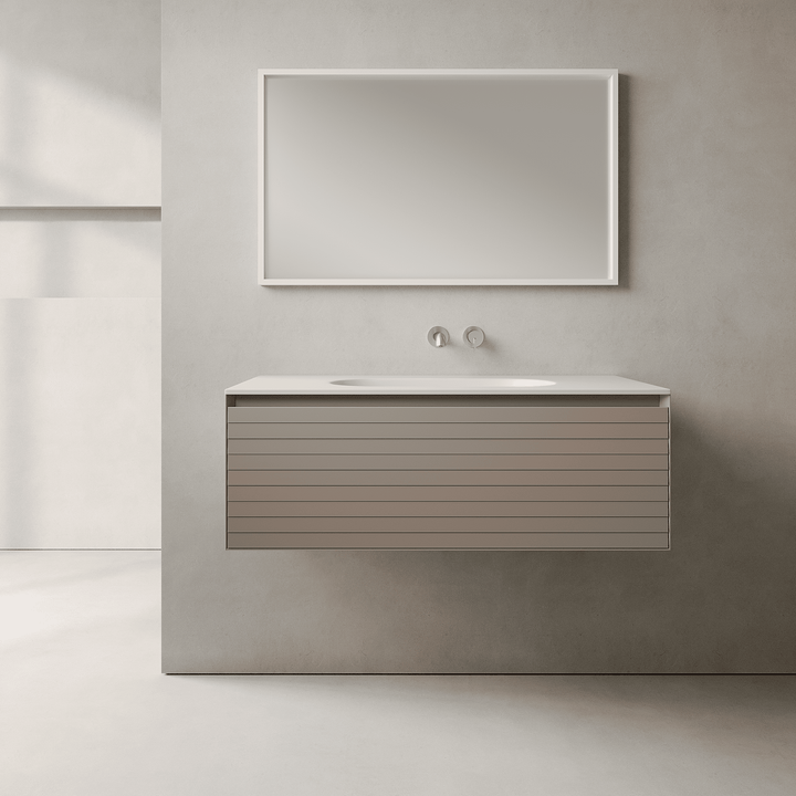 Nordale Taupe 1000mm Vanity Unit - Single Drawer with Single Basin