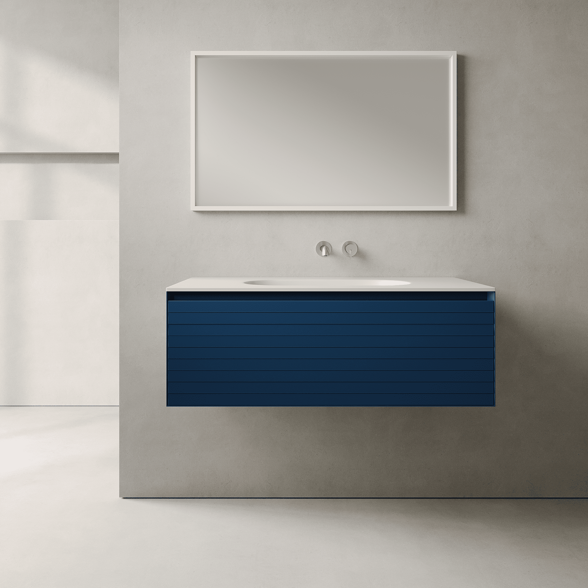 Nordale Ocean Blue 1000mm Vanity Unit - Single Drawer with Single Basin