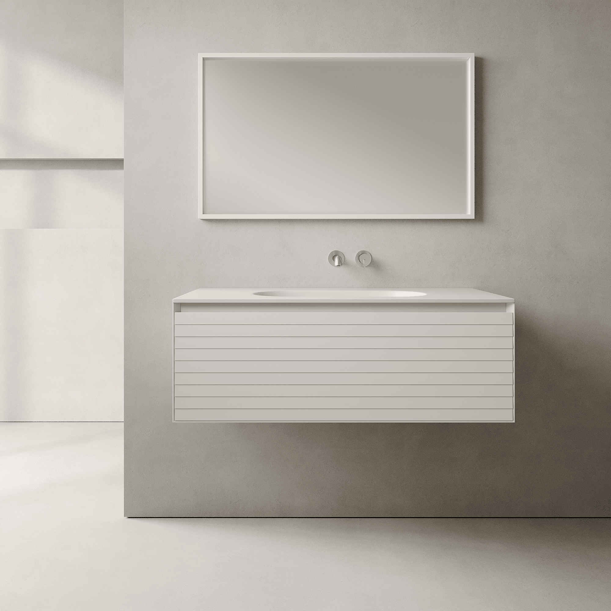 Nordale Snow White 1000mm Vanity Unit - Single Drawer with Single Basin