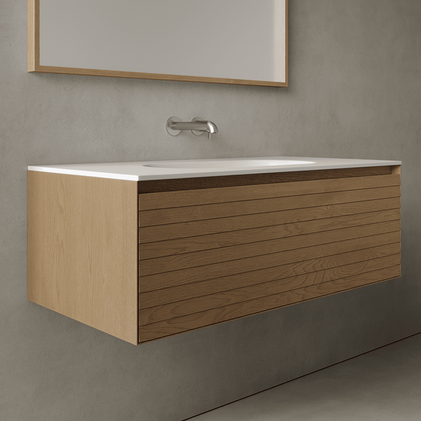 Nordale Real Oak 1000mm Vanity Unit - Single Drawer with Single Basin