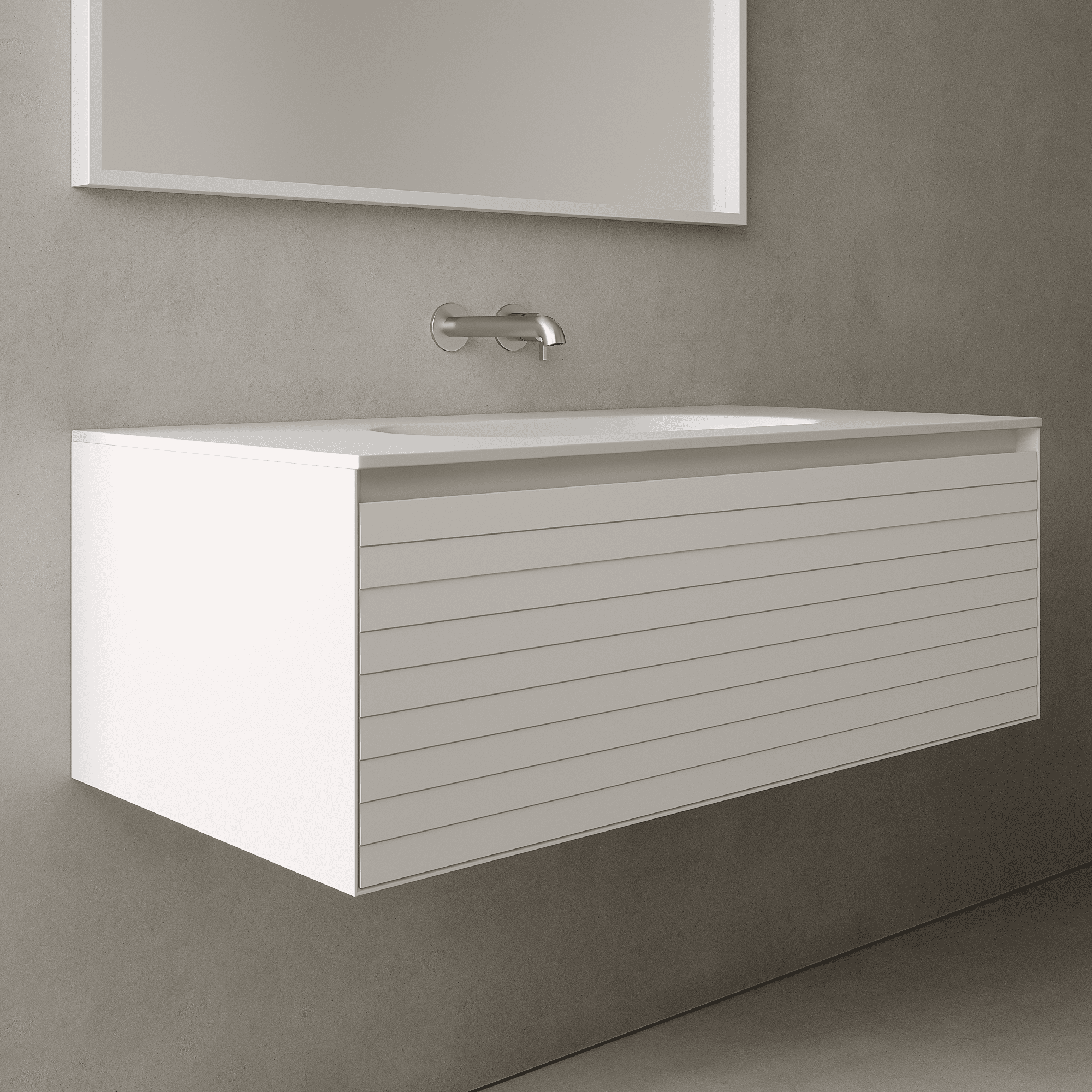 Nordale Snow White 1000mm Vanity Unit - Single Drawer with Single Basin