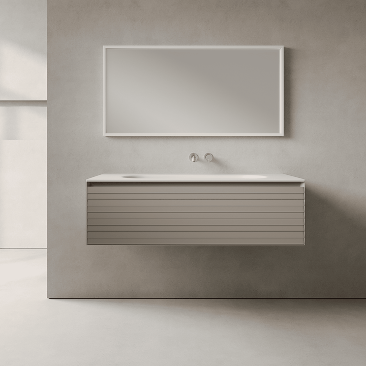 Nordale Taupe 1200mm Vanity Unit - Single Drawer with Large Single Basin