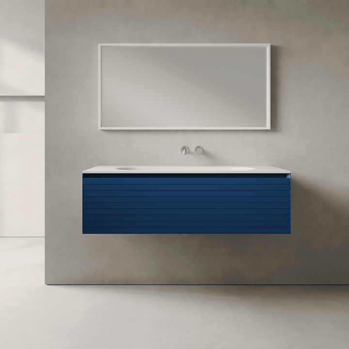 Nordale Ocean Blue 1200mm Vanity Unit - Single Drawer with Large Single Basin