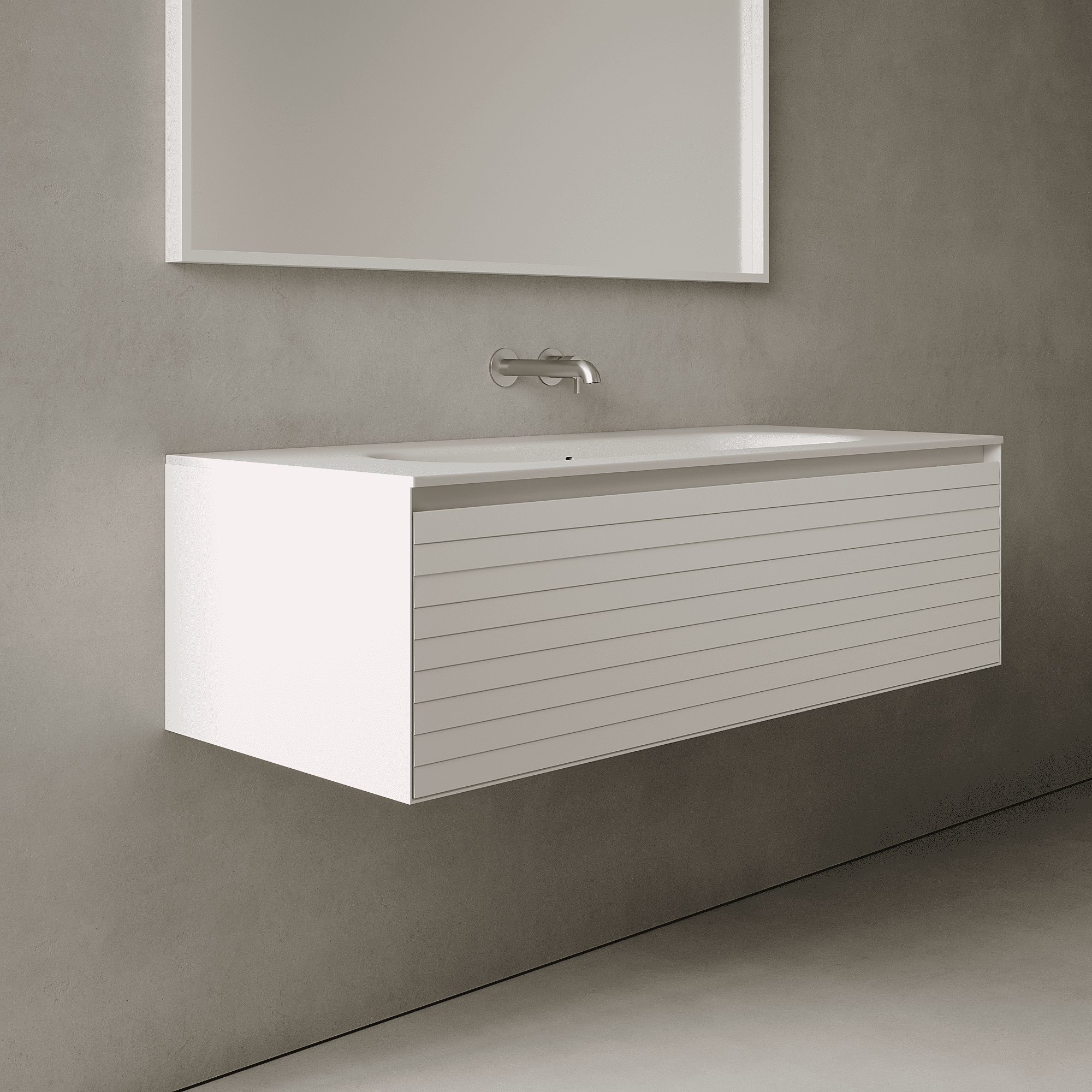 Nordale Snow White 1200mm Vanity Unit - Single Drawer with Large Single Basin
