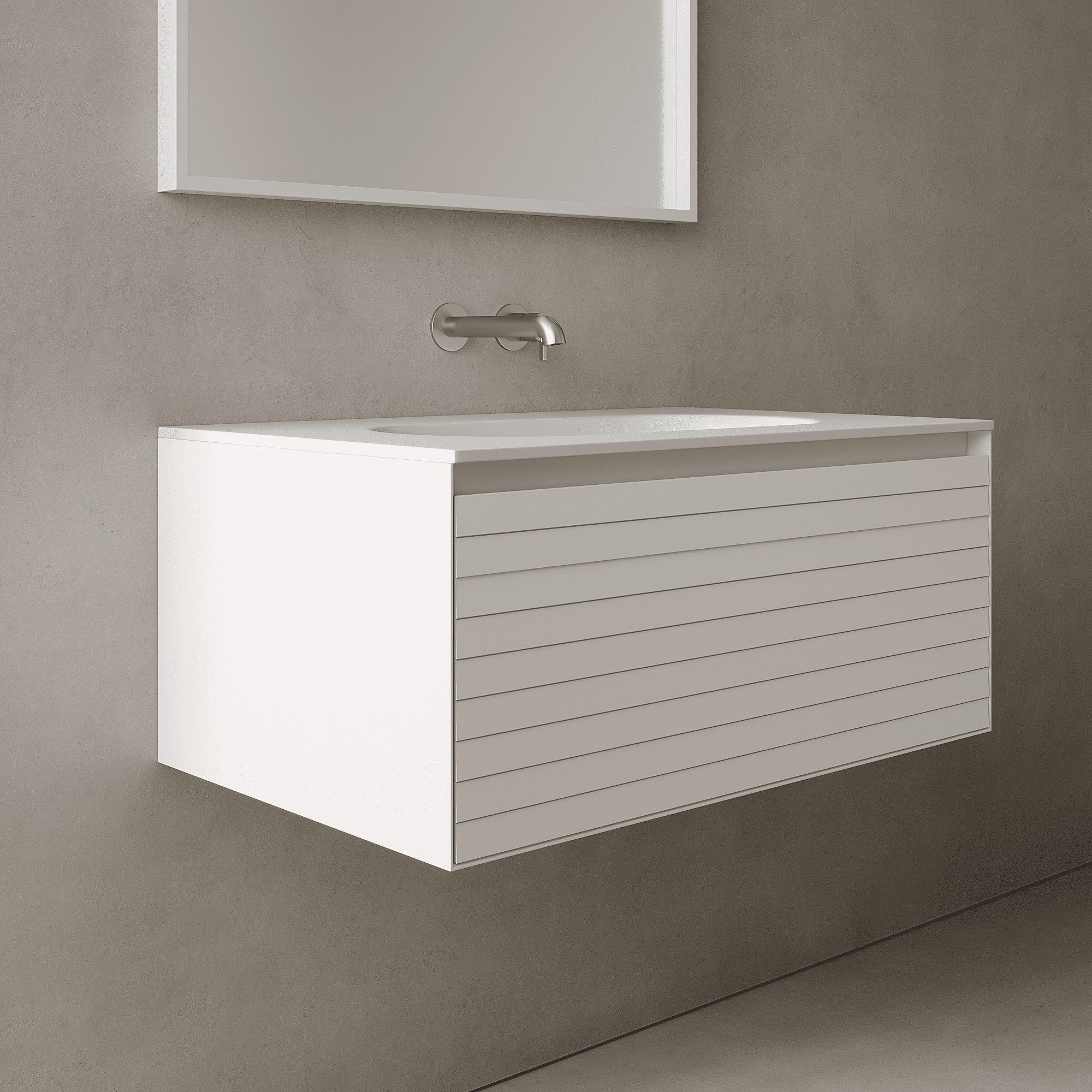 Nordale Snow White 800mm Vanity Unit - Single Drawer with Single Basin