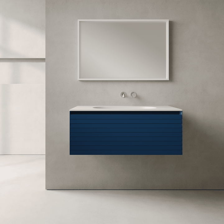 Nordale Ocean Blue 900mm Vanity Unit - Single Drawer with Single Basin