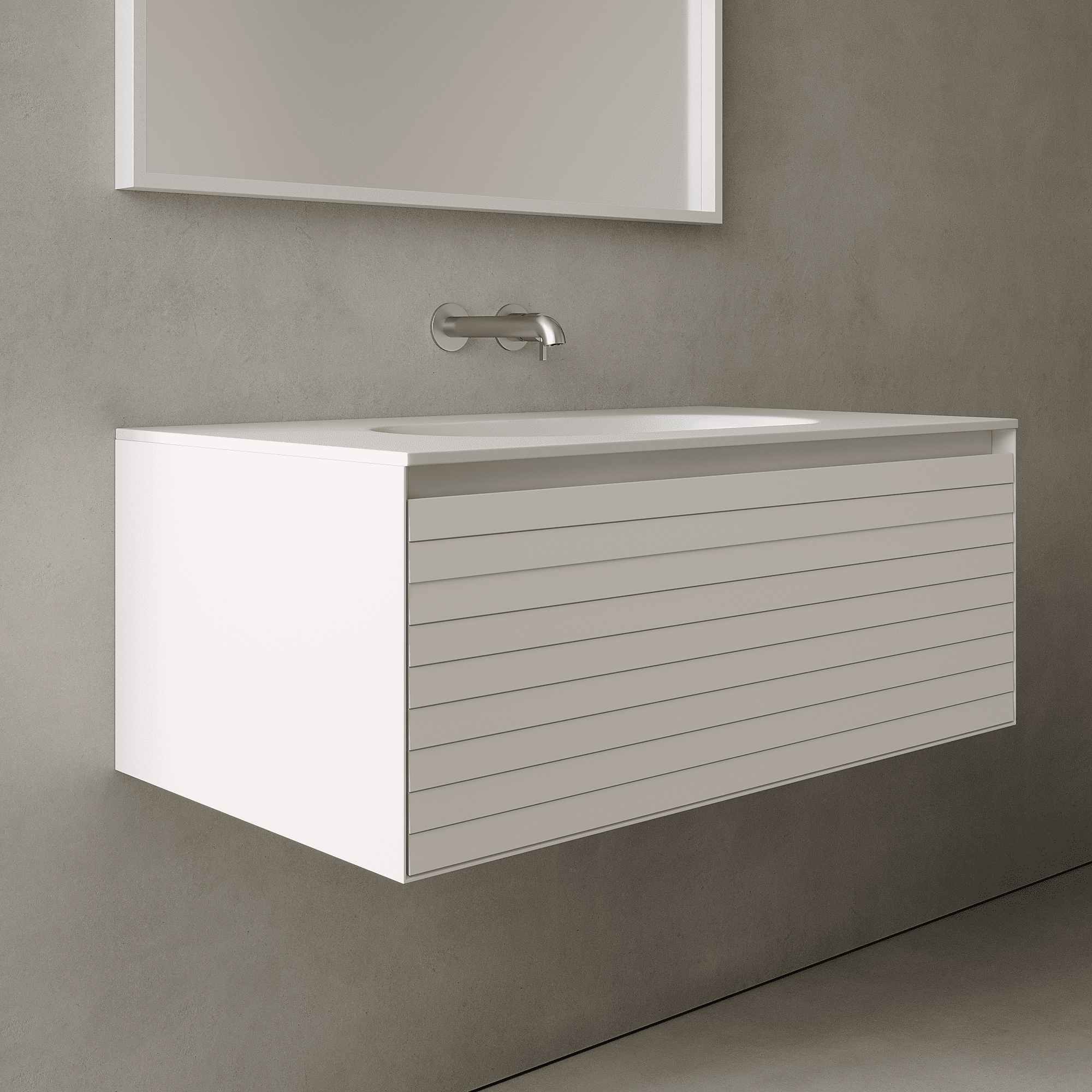 Nordale Snow White 900mm Vanity Unit - Single Drawer with Single Basin