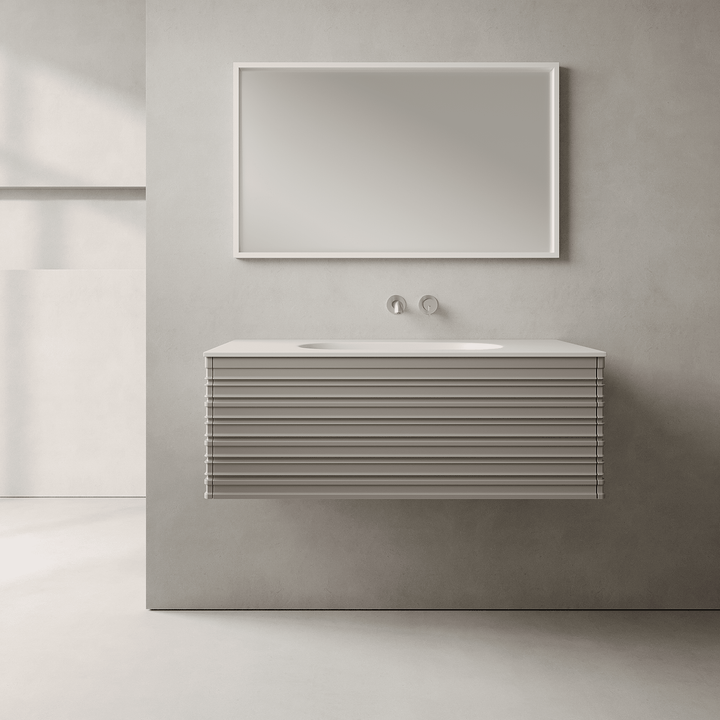 Rivara Stone Grey 1000mm Vanity Unit - Single Drawer with Single Basin