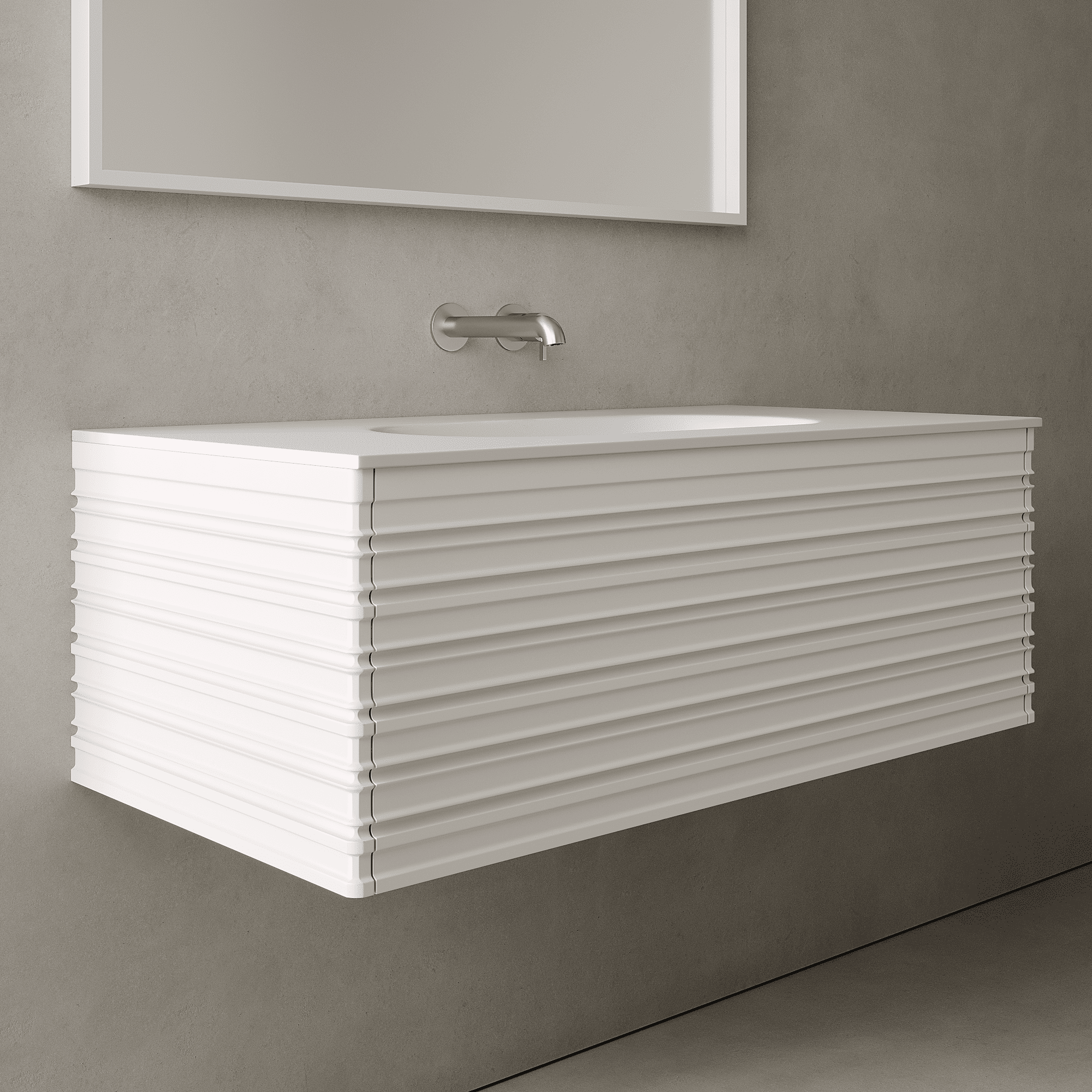 Rivara Snow White 1000mm Vanity Unit - Single Drawer with Single Basin