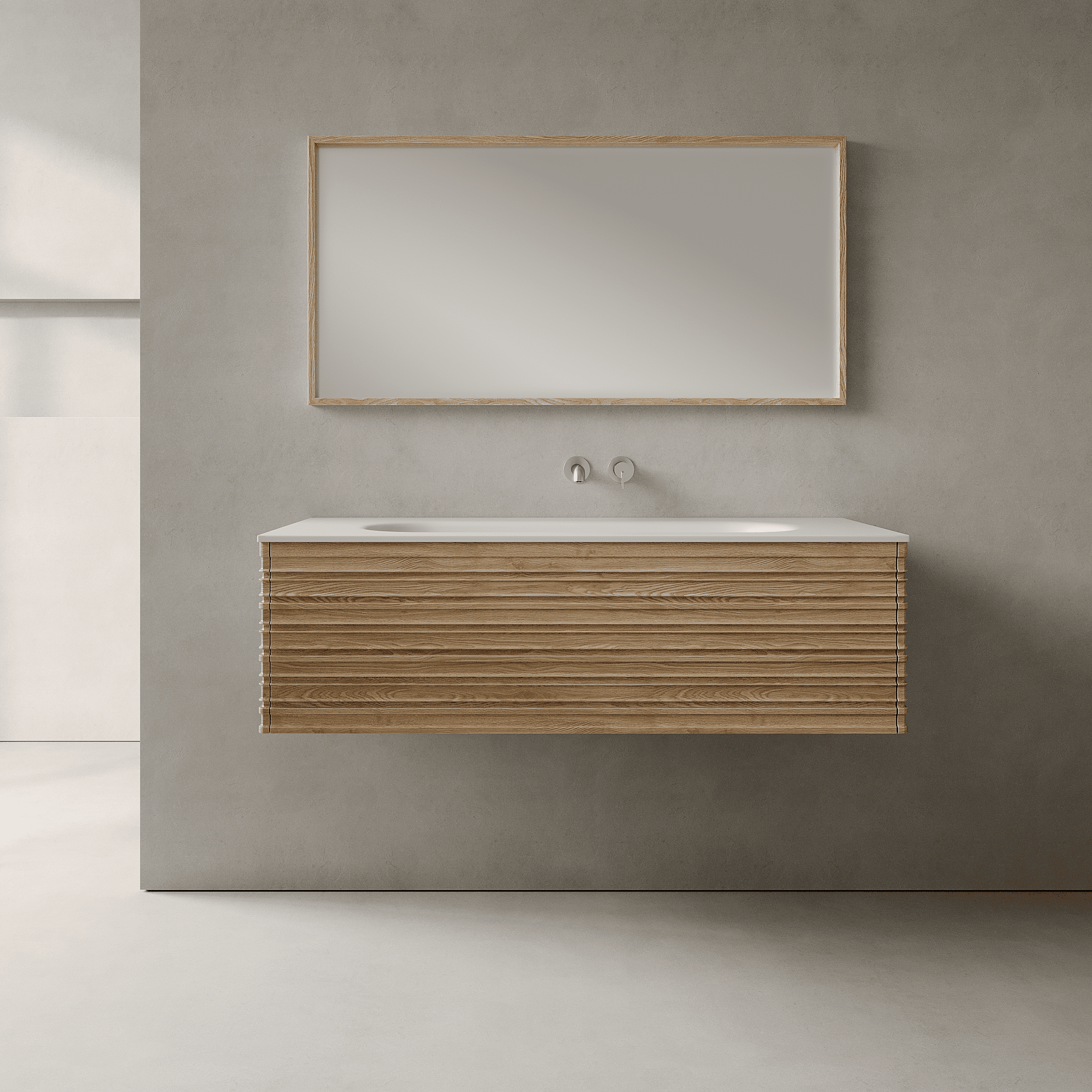 Rivara Real Ash 1200mm Vanity Unit - Single Drawer with Large Single Basin