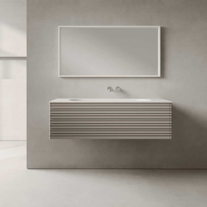 Rivara Taupe 1200mm Vanity Unit - Single Drawer with Large Single Basin