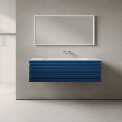 Rivara Ocean Blue 1200mm Vanity Unit - Single Drawer with Large Single Basin