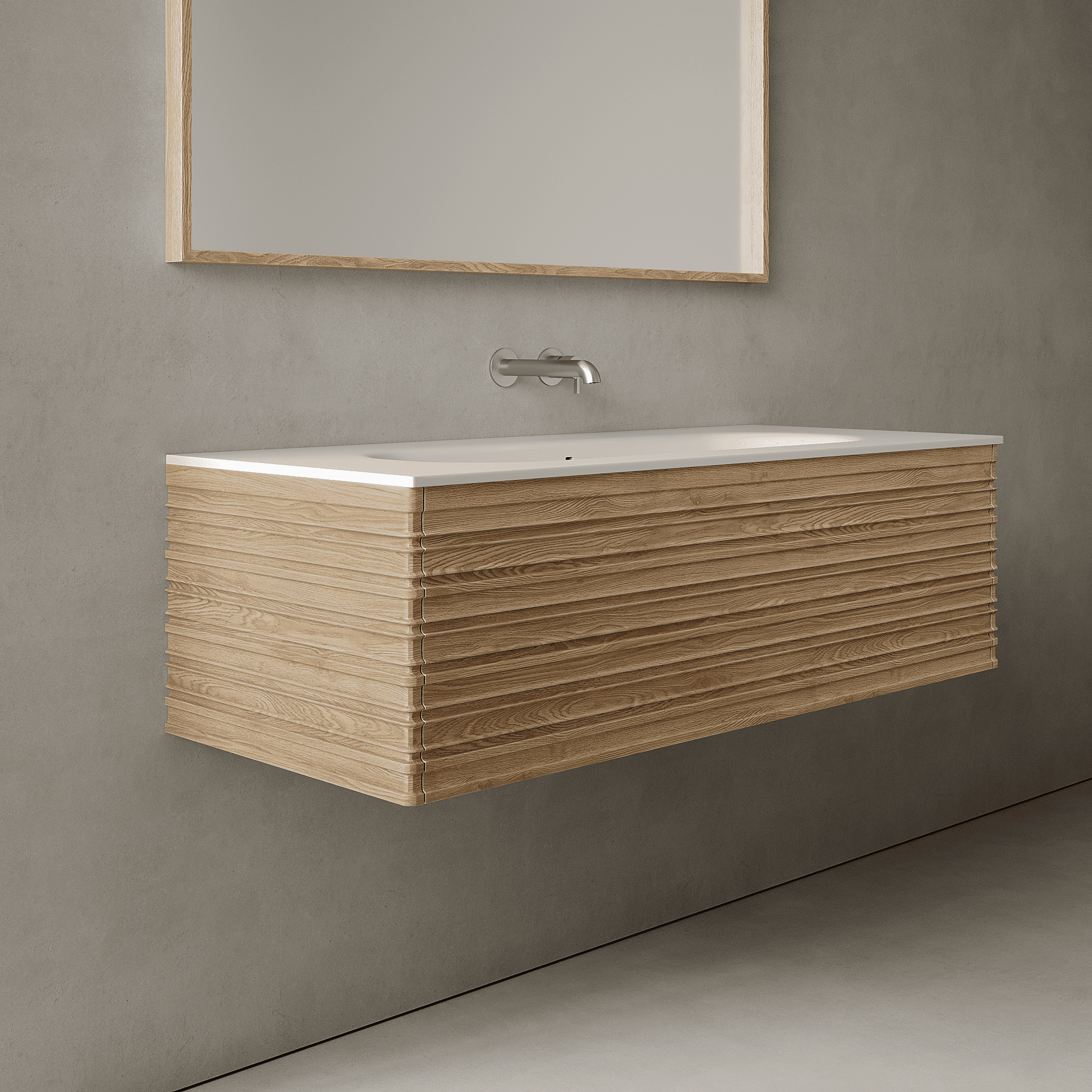 Rivara Real Ash 1200mm Vanity Unit - Single Drawer with Large Single Basin