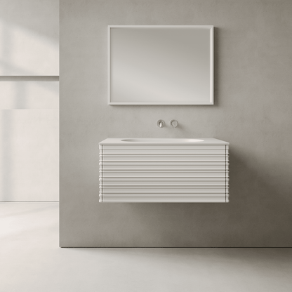 Rivara Snow White 800mm Vanity Unit - Single Drawer with Single Basin