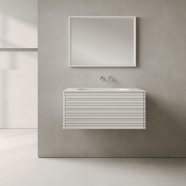 Rivara Snow White 800mm Vanity Unit - Single Drawer with Single Basin