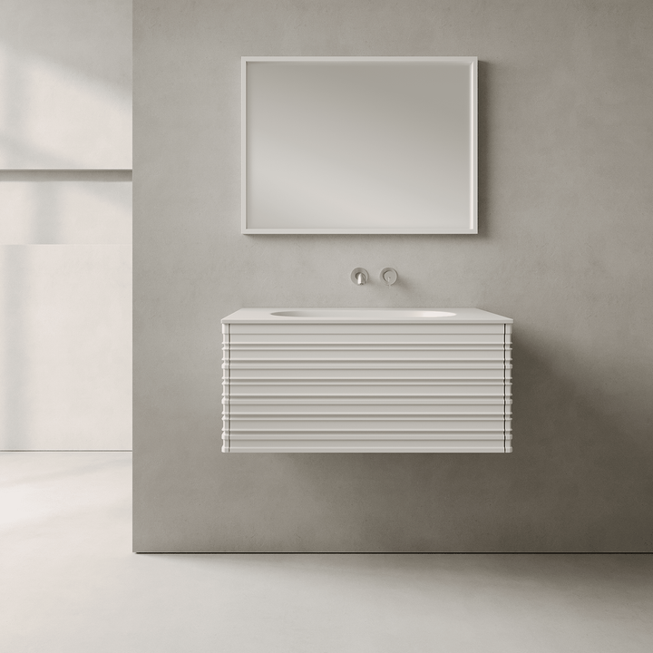 Rivara Snow White 800mm Vanity Unit - Single Drawer with Single Basin