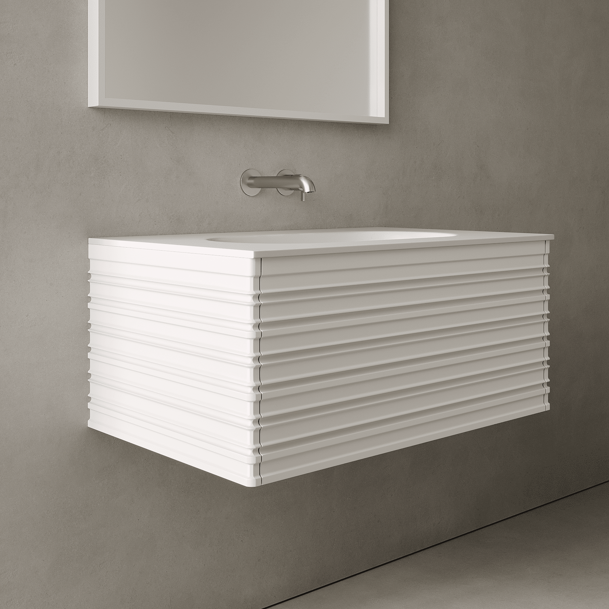 Rivara Snow White 800mm Vanity Unit - Single Drawer with Single Basin