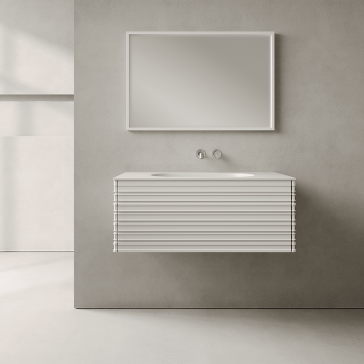 Rivara Snow White 900mm Vanity Unit - Single Drawer with Single Basin