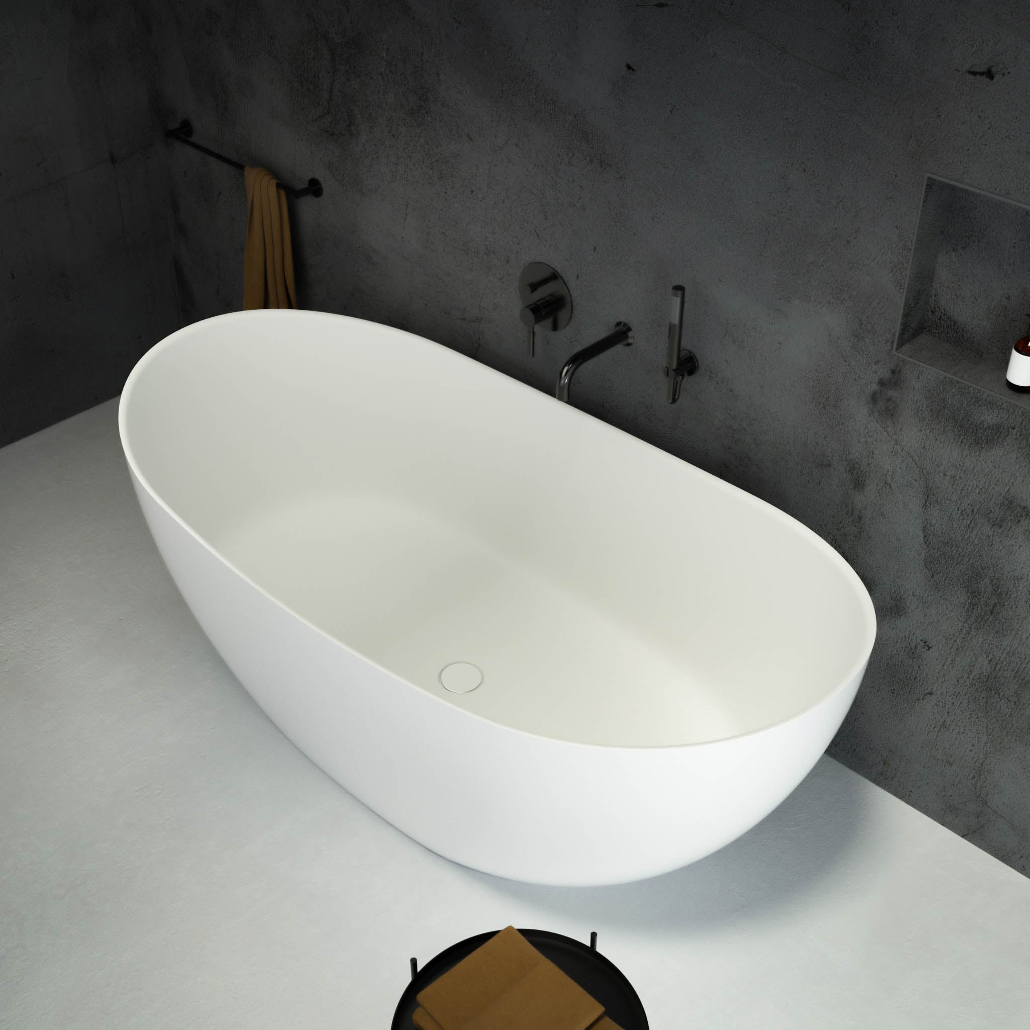 Arca Freestanding Oval Stone Bath (1580 x 770)