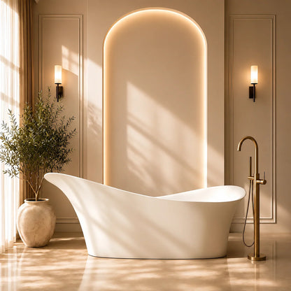 Arca Freestanding Designer Stone Bath (1790 x 750)