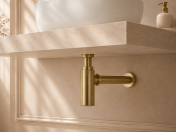 Wash Basin Bottle Trap - Brushed Gold