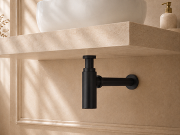 Wash Basin Bottle Trap - Black