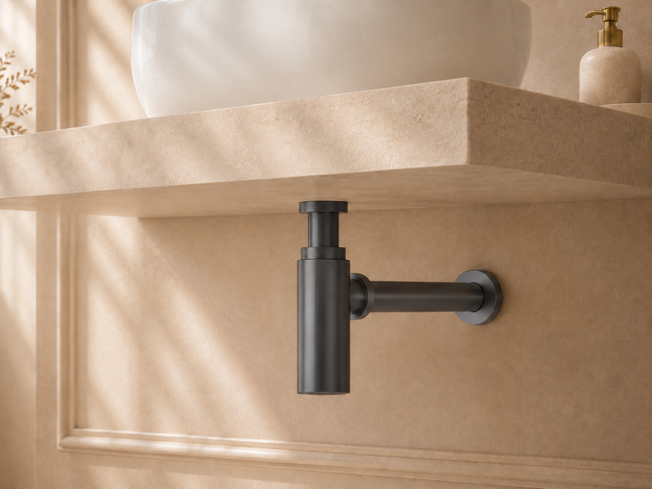 Wash Basin Bottle Trap - Titanium