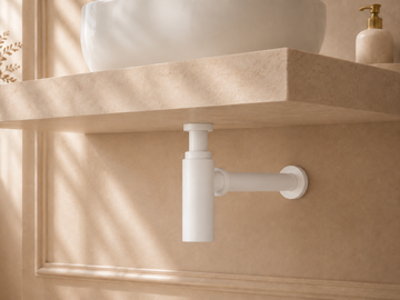Wash Basin Bottle Trap - White