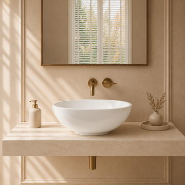 Esfera Countertop White Stone Basin 420