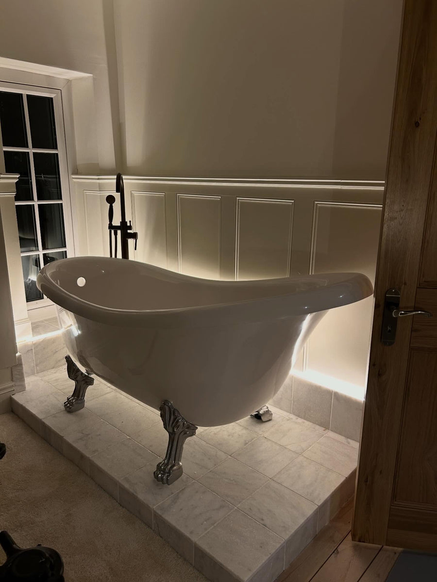 Kensington Freestanding Polished Roll-top Stone Bath 1730